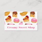Glimlachend Schattige gebak en snoep Visitekaartje (Voorkant)