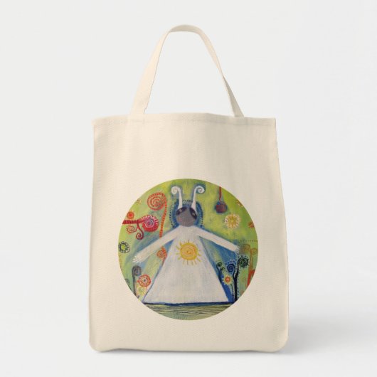Glimlachend Schepsel Knuffel Zon Abstracte Kunst C Tote Bag (Voorkant)