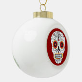 Glimlachend Sugar Skull Ornament (Ball of Snowflak (Links)