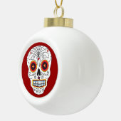 Glimlachend Sugar Skull Ornament (Ball of Snowflak (Rechts)