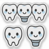 Glimlachend Tandheelkundig Implantaat Sticker (Voorkant)