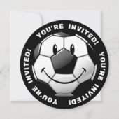 Glimlachend Voetbal nodigt uit Kaart (Voorkant)