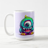 Glimlachend vrolijk mini mutant monster koffiemok (Links)