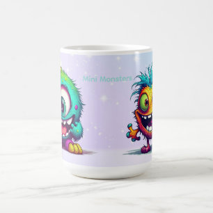 Glimlachend vrolijk mini mutant monster koffiemok