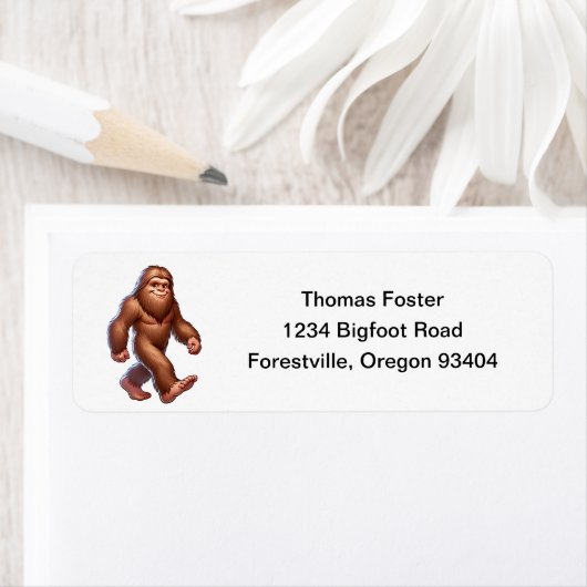 Glimlachend Wandelen Bigfoot Etiket (Insitu)