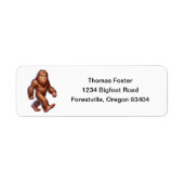 Glimlachend Wandelen Bigfoot Etiket (Voorkant)
