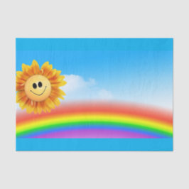 Glimlachend Zon Kleurrijk Weefseldocument Tissuepapier