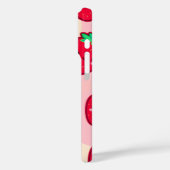 Glimlachende aardbei met roze wangen Case-Mate iPhone case (Achterkant / Links)