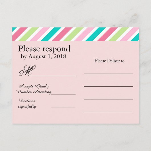 Glimlachende ananas RSVP Uitnodiging Briefkaart (Achterkant)