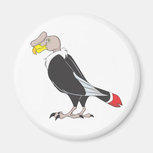 Glimlachende Andes Condor Bird Magneet (Voorkant)