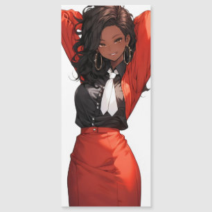 Glimlachende anime vrouw