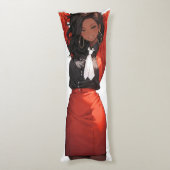 Glimlachende anime vrouw lichaamskussen (Achterkant (Verticaal))