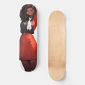 Glimlachende anime vrouw persoonlijk skateboard (Voorkant)