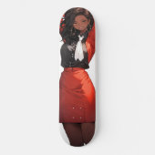 Glimlachende anime vrouw persoonlijk skateboard (Voorkant)