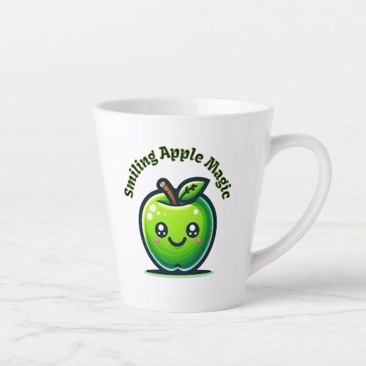 Glimlachende Apple Magic Latte Mok (Rechts)