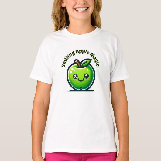 Glimlachende Apple Magic T-shirt (Voorkant)
