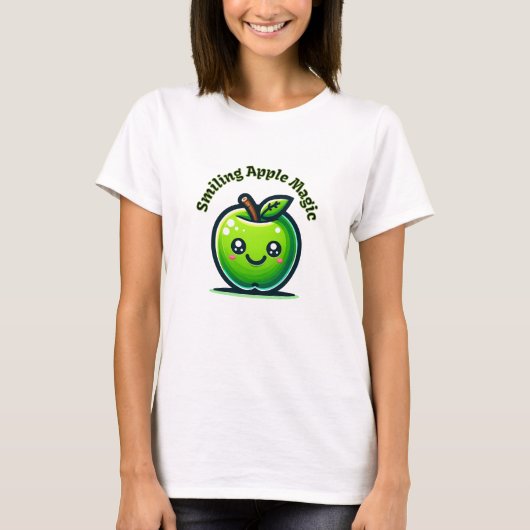 Glimlachende Apple Magic T-shirt (Voorkant)