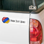 Glimlachende Armeense Vlag Bumpersticker (Op Truck)