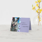 Glimlachende Australische veestapel Verjaardag Gro Kaart (Gele Bloem)