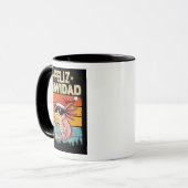 Glimlachende Axolotls Feliz Navidad Mok - Vintage (Voorkant links)