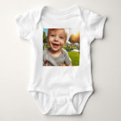 Glimlachende Baby-Shirt Romper (Voorkant)