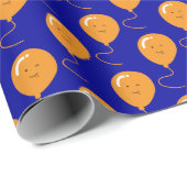 glimlachende ballon verjaart cadeau cadeaupapier (Rol Hoek)