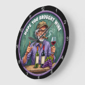 Glimlachende Bearded Man wijn en sigaar Grote Klok (Hoek)