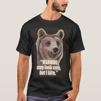 Glimlachende Beer - Zwarte editie (Kijk er schatti T-shirt