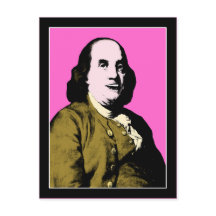 Glimlachende Ben Franklin Pop Art Style