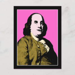 Glimlachende Ben Franklin Pop Art Style Briefkaart