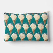 Glimlachende Bichon Ijs Patroon Turquoise Kunst Etui (Achterkant)