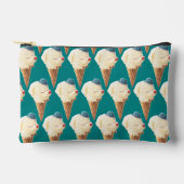 Glimlachende Bichon Ijs Patroon Turquoise Kunst Etui (Voorkant)