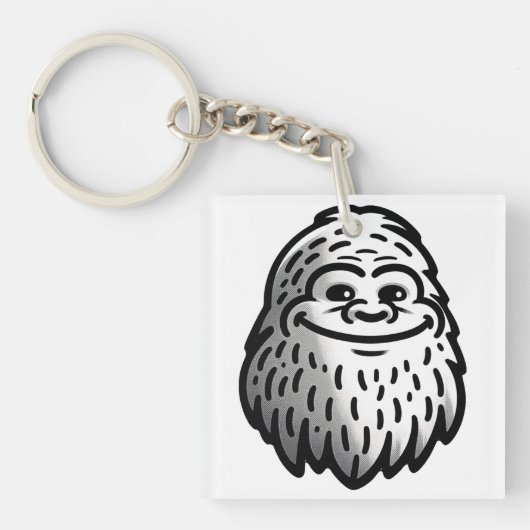 Glimlachende Bigfoot - Sasquatch Sighting Sleutelhanger (voorkant)