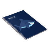 Glimlachende blauwe haai notitieboek (Rechterzijde)