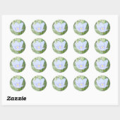 Glimlachende Blauwe Wildflower Stickers (Vel)