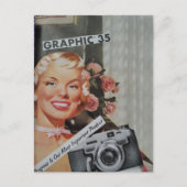Glimlachende Blonde Vrouw Collage Briefkaart (Voorkant)