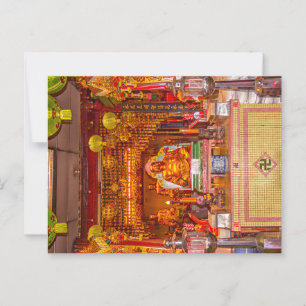Glimlachende Boeddha in de Chinese tempel, Bangkok Briefkaart