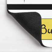 Glimlachende Bumble Bee Mousepad Muismat (Hoek)