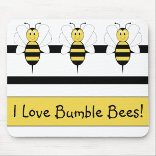 Glimlachende Bumble Bee Mousepad Muismat