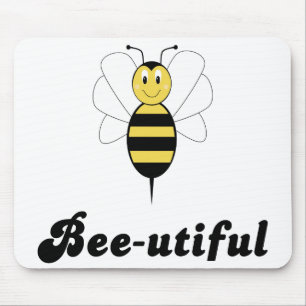 Glimlachende Bumble Bee-utiful Mousepad Muismat