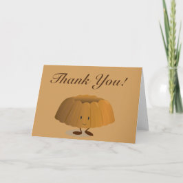 Glimlachende bundt cake bedankt