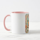 Glimlachende Bunny met Wortel Bloemen Gelukkig Pas Mok (Links)