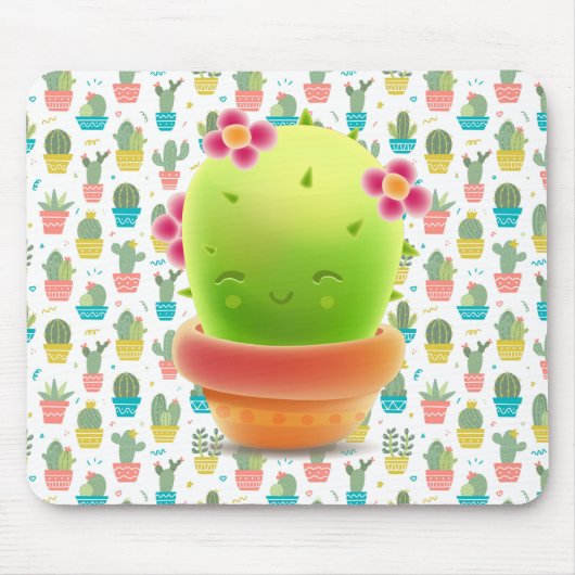Glimlachende Cactus Muismat (Voorkant)