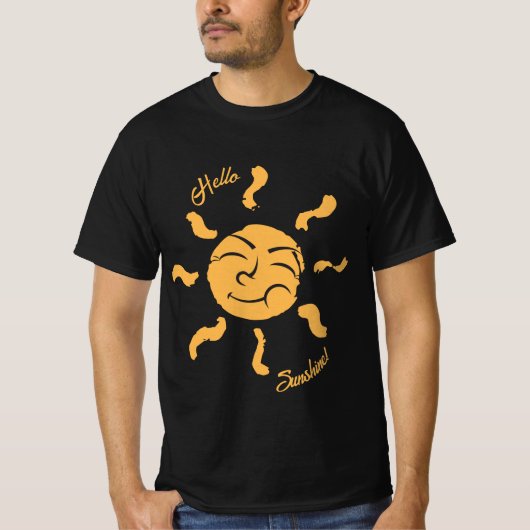 Glimlachende Cartoon Zonneschijn T-shirt (Voorkant)