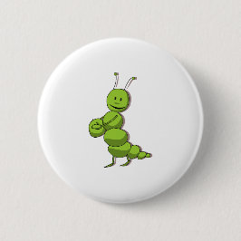 Glimlachende Caterpillar Patches & Buttonnen Ronde Button 5,7 Cm