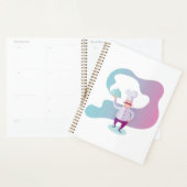 Glimlachende chef-kok met snor en dienblad planner (Display)