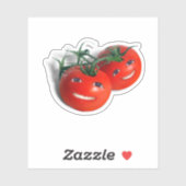 Glimlachende cherrytomaten sticker (Vel)