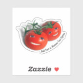 Glimlachende cherrytomaten sticker (Vel)