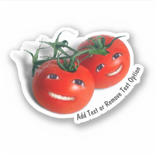 Glimlachende cherrytomaten sticker (Voorkant)