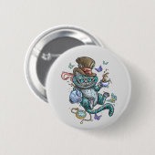 Glimlachende Cheshire Cat Ronde Button 5,7 Cm (Voorkant /achterkant)
